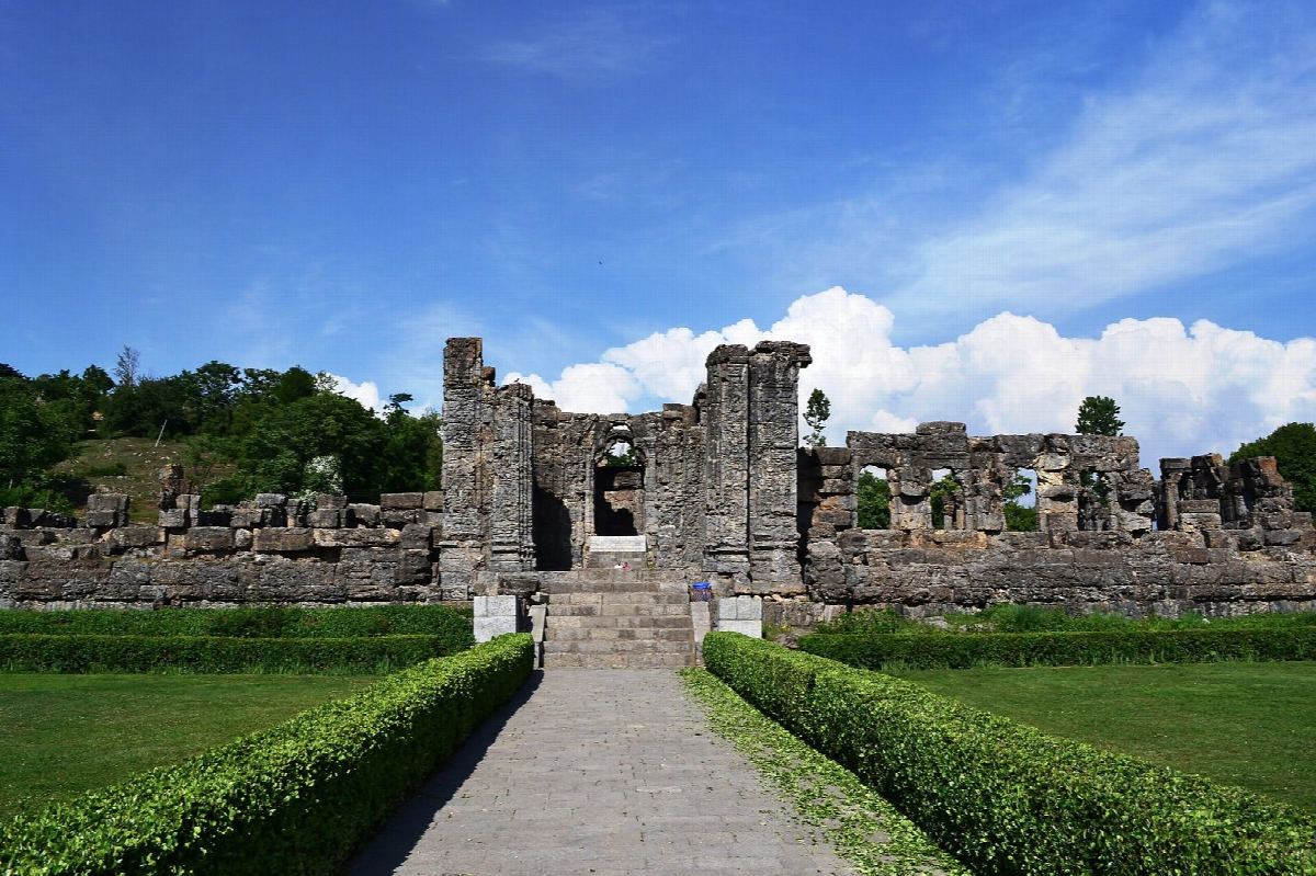 Ruins of the Martand Sun Temple in Anantnag, Kashmir